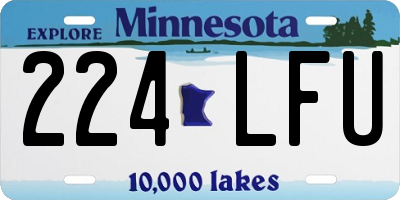 MN license plate 224LFU