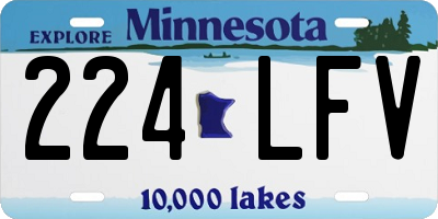 MN license plate 224LFV