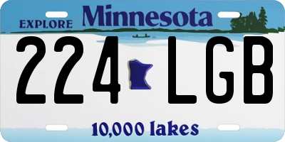 MN license plate 224LGB