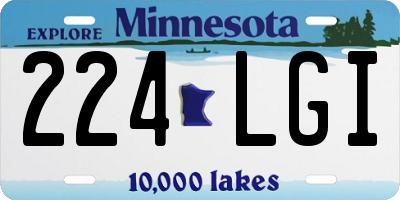 MN license plate 224LGI