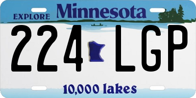 MN license plate 224LGP