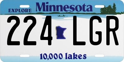 MN license plate 224LGR