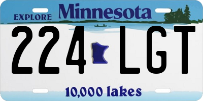 MN license plate 224LGT