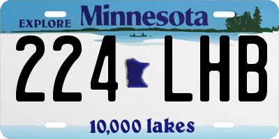 MN license plate 224LHB