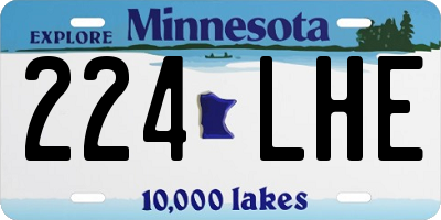 MN license plate 224LHE