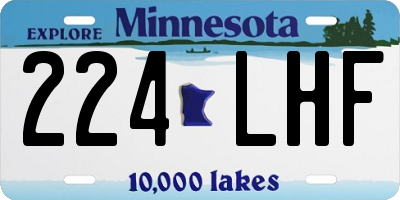 MN license plate 224LHF