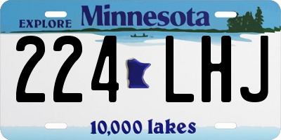 MN license plate 224LHJ