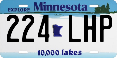MN license plate 224LHP
