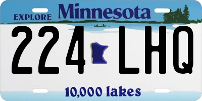 MN license plate 224LHQ