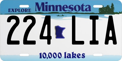 MN license plate 224LIA