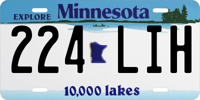 MN license plate 224LIH