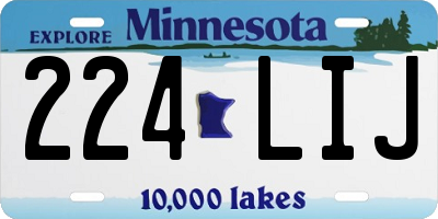 MN license plate 224LIJ