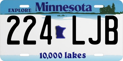 MN license plate 224LJB
