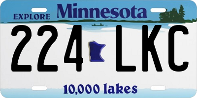 MN license plate 224LKC