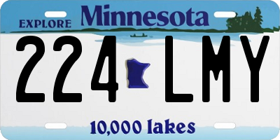 MN license plate 224LMY