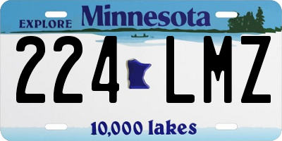 MN license plate 224LMZ