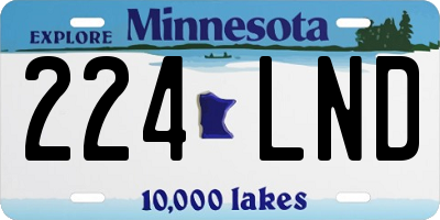 MN license plate 224LND