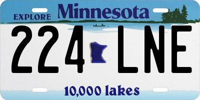 MN license plate 224LNE