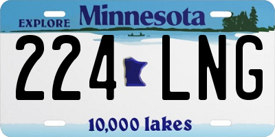 MN license plate 224LNG