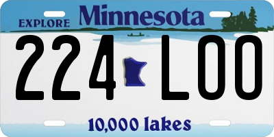 MN license plate 224LOO