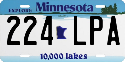 MN license plate 224LPA