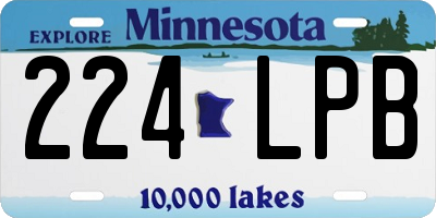 MN license plate 224LPB