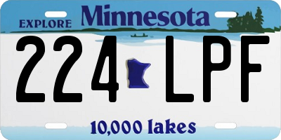 MN license plate 224LPF