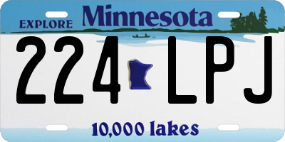 MN license plate 224LPJ