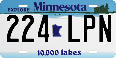 MN license plate 224LPN