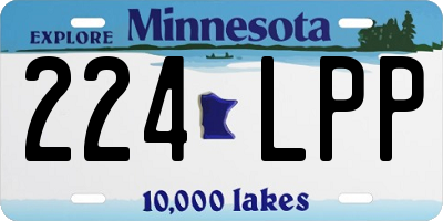 MN license plate 224LPP
