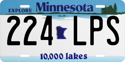 MN license plate 224LPS