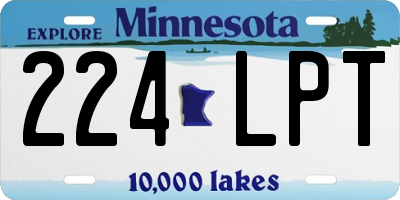 MN license plate 224LPT