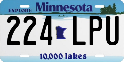 MN license plate 224LPU
