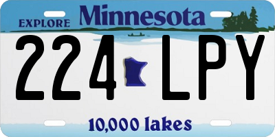 MN license plate 224LPY