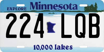 MN license plate 224LQB