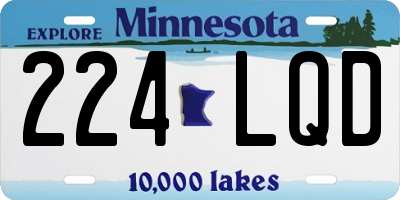 MN license plate 224LQD