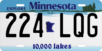 MN license plate 224LQG