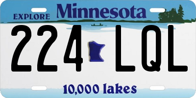 MN license plate 224LQL