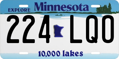 MN license plate 224LQO