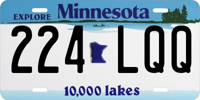 MN license plate 224LQQ