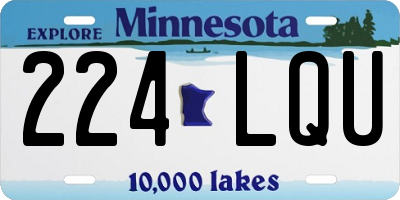 MN license plate 224LQU