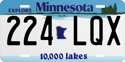 MN license plate 224LQX