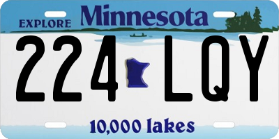 MN license plate 224LQY