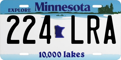 MN license plate 224LRA