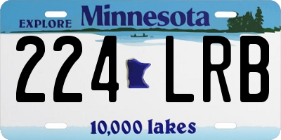 MN license plate 224LRB