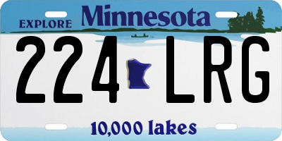 MN license plate 224LRG