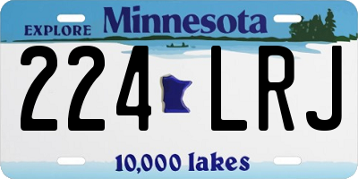 MN license plate 224LRJ
