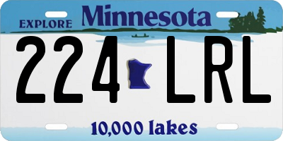 MN license plate 224LRL