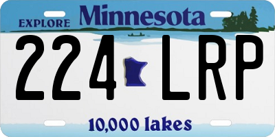 MN license plate 224LRP