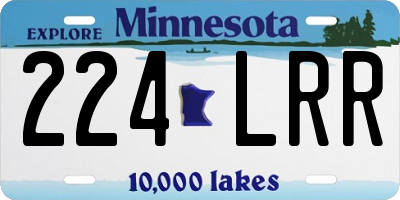 MN license plate 224LRR